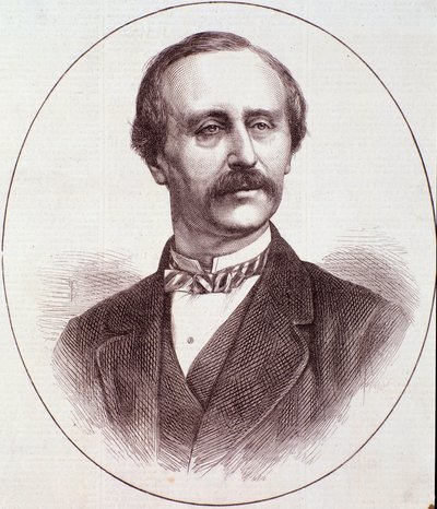 Henry Gamble Blagrove angol hegedűművész portréja (metszet alkotó: Anonymous Anonymous