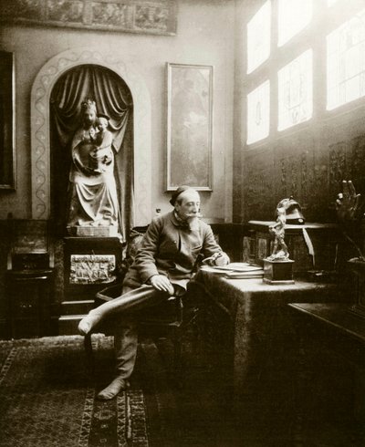 Anatole France (1844-1924) francia író portréja 1904-ben az irodájában. Magángyűjtemény alkotó: Anonymous Anonymous