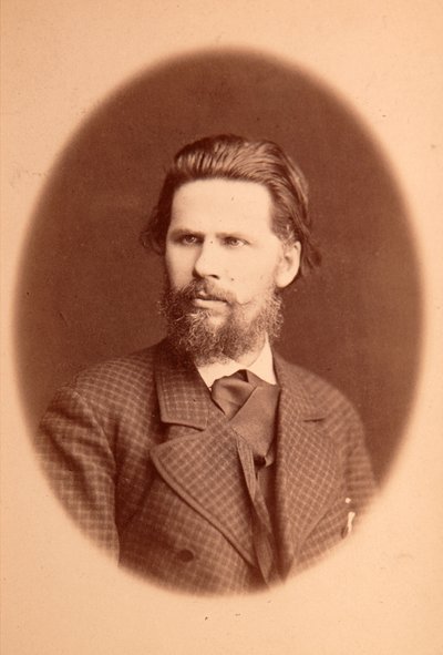 Ivan Nyikolajevics (Nikolajevics) Kramskoi (1837-1887) művész portréja. Albumin Photo alkotó: Anonymous Anonymous