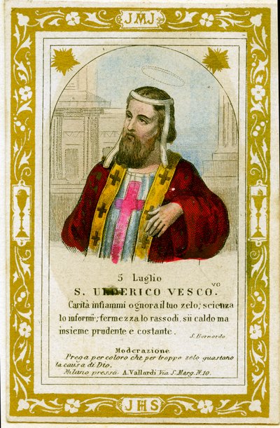 Szent Ulrich (metszet alkotó: Anonymous Anonymous