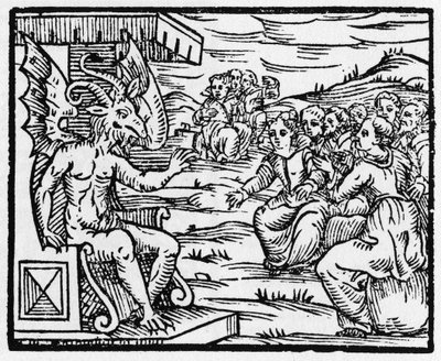 A Sátán a varázslókat szólítja meg – „Compendium Maleficarum”, a boszorkányokkal, gonoszságukkal és válogatásukkal foglalkozik Francesco Maria Guazzo vagy Guaccio vagy Guaccius (15-16?) 1608 Magángyűjtemény alkotó: Anonymous Anonymous