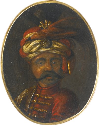 II. Szulejmán - II. Szulejmán (1642-1691), az Oszmán Birodalom szultánja - Névtelen - XVII. század második fele. - Gouache fán - 12x8,4 - Magángyűjtemény alkotó: Anonymous Anonymous