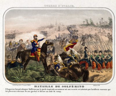 A solferinói csata (1859. június 24.) - Anonymous - 1859 - Színes litográfia - 40,1x28,1 - Magángyűjtemény alkotó: Anonymous Anonymous