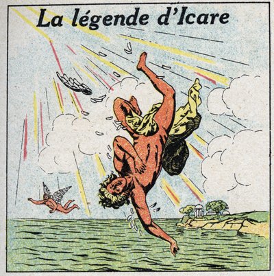 Ikarosz bukása – Ikarosz bukása. 1925 névtelen illusztrációja. Magángyűjtemény. alkotó: Anonymous Anonymous