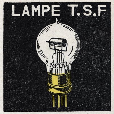 A T.S.F.: T.S.F. lámpa 1925 névtelen illusztrációja. Magángyűjtemény. alkotó: Anonymous Anonymous