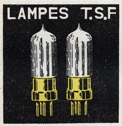 A T.S.F.: lámpák T.S.F. 1925 névtelen illusztrációja. Magángyűjtemény. alkotó: Anonymous Anonymous