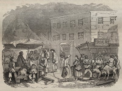 A bagne de Rochefort étkezdéje a XIX. Pierre Zaccone (1817-1895) vésése „Az elítéltek története a megalkotásuktól napjainkig” (1877) (Colonia Penale - Penal colony) Magángyűjtemény. alkotó: Anonymous Anonymous