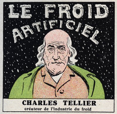 A hidegipar: Charles Tellier (1828-1913) által feltalált mesterséges hideg. Névtelen illusztráció 1925-ből. Magángyűjtemény. alkotó: Anonymous Anonymous