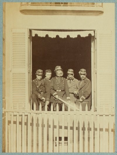 A Vendome hely vezérkara a kommün idején, 1871 körül (f/w fotó) alkotó: Anonymous Anonymous