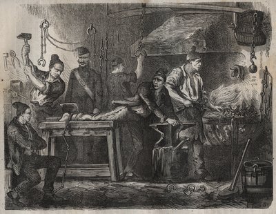 Az áthelyezés a Toulon Bagnéba a XIX. Pierre Zaccone (1817-1895) (Colonia Penale - Büntetőtelep) metszet az „Elítéltek története a megalkotásuktól napjainkig” (1877). Magángyűjtemény. alkotó: Anonymous Anonymous