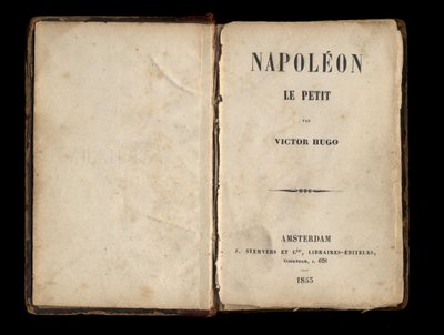 A „Kis Napóleon” címlapja, Victor Hugo politikai füzete Louis-Napoleon Bonaparte-ról (III. Napóleon). 1855. alkotó: Anonymous Anonymous