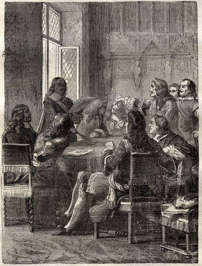 Ryswick-i Szerződés (A Ryswicki Szerződés, 1697. október 30.) (XIV. Lajos és a Nagy Szövetség közötti Augsburgi Liga háborújának vége). századi metszet. Magángyűjtemény. alkotó: Anonymous Anonymous