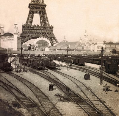 1900-as egyetemes kiállítás – Universelle de 1900 kiállítás Párizsban: A Champs de Mars állomás – magángyűjtemény alkotó: Anonymous Anonymous
