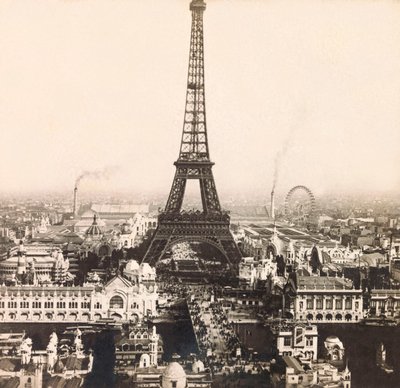 1900-as egyetemes kiállítás – Universelle de 1900 kiállítás Párizsban: Panorámás kilátás a Champs de Mars-ra – magángyűjtemény alkotó: Anonymous Anonymous