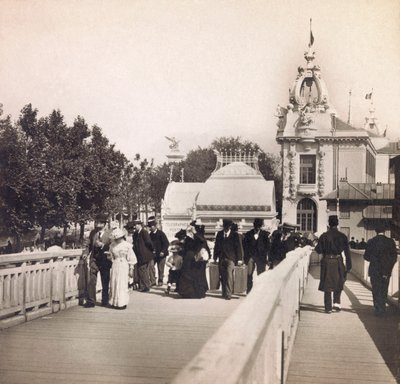 1900-as egyetemes kiállítás – Universelle de 1900 kiállítás Párizsban: Passerelle des Invalides – magángyűjtemény alkotó: Anonymous Anonymous