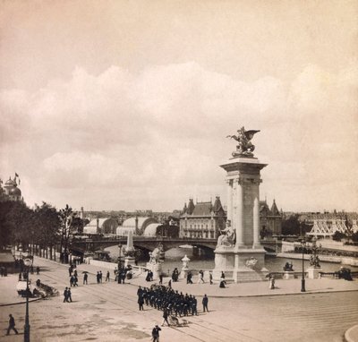 1900-as egyetemes kiállítás – Universelle de 1900 kiállítás Párizsban: Pylone du pont Alexandre III – magángyűjtemény alkotó: Anonymous Anonymous