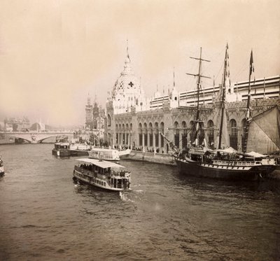 1900-as egyetemes kiállítás – Universelle de 1900 Párizsban: A szárazföldi és tengeri seregek palotája – magángyűjtemény alkotó: Anonymous Anonymous