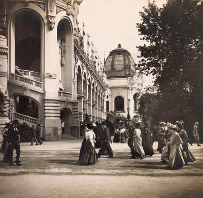1900-as egyetemes kiállítás – Universelle de 1900 kiállítás Párizsban: kilátás a Champs de Mars-on – magángyűjtemény alkotó: Anonymous Anonymous