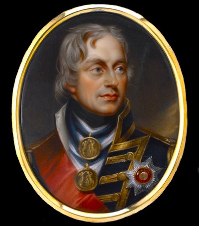 Horatio Nelson admirális (Nelson admirális) (1758-1805) – Névtelen gouache porcelánon alkotó: Anonymous Anonymous