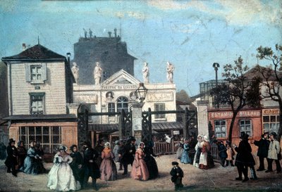 Kilátás a bobino, rue de Fleurus nevű luxemburgi színházra Párizsban Anonymous festmény. 1845 V. 0,16x0,22 m Párizs, Musee Carnavalet alkotó: Anonymous Anonymous
