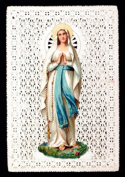Szűz Mária Jámbor kép. Decoupage kromolitográfia. alkotó: Anonymous Anonymous