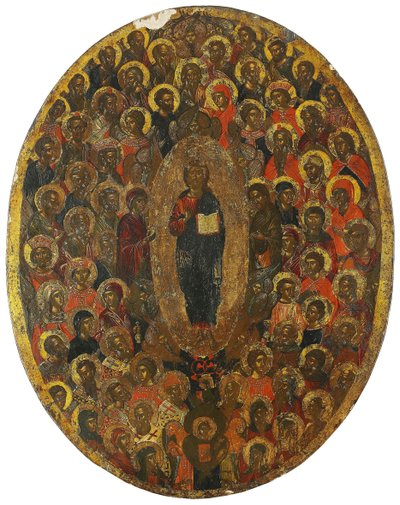 Deesis, 17. század alkotó: Anonymous Russian icon painter
