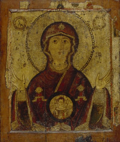 A jel Szűzanya, 13. század eleje. alkotó: Anonymous Russian icon painter