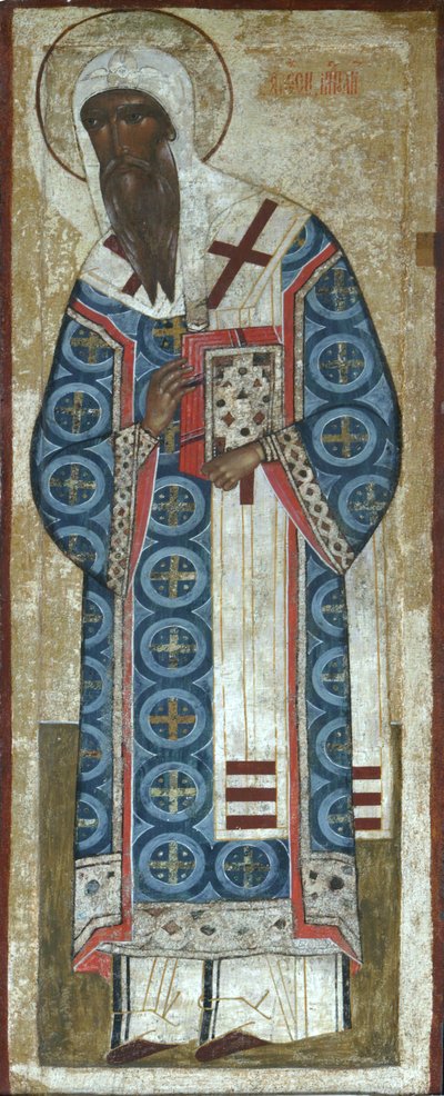 Alekszej moszkvai szent metropolita, 16. század alkotó: Anonymous Russian icon painter