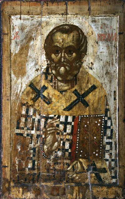 Szent Miklós, 14. század alkotó: Anonymous Russian icon painter