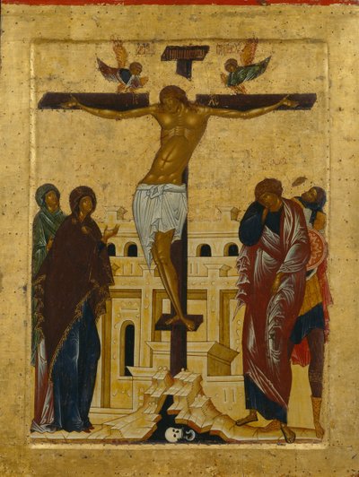A keresztre feszítés, 1497 alkotó: Anonymous Russian icon painter