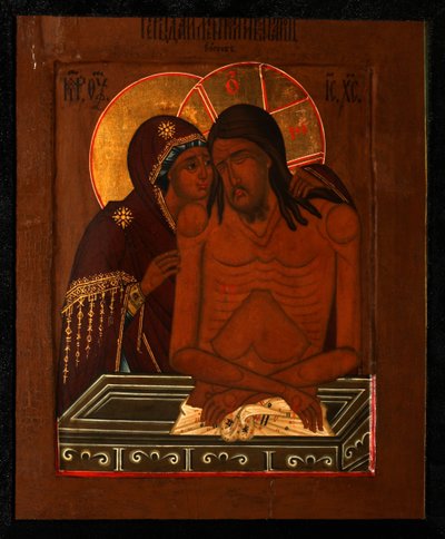 Siralom a halott Krisztus felett, 19. század vége. alkotó: Anonymous Russian icon painter