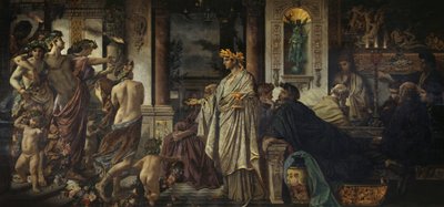 A lakoma. Platón után (második verzió) alkotó: Anselm Feuerbach