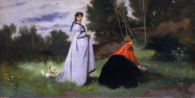 Két nő a zöldben alkotó: Anselm Feuerbach