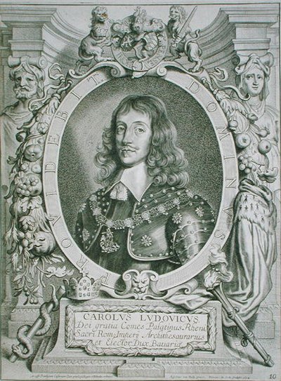 Charles Louis (1617-80) nádor választófejedelme, a „Portraits des Hommes Illustres” című művéből, Petrus de Iode metszete, 1706-ban megjelent (metszet) alkotó: Anselmus van (after) Hulle