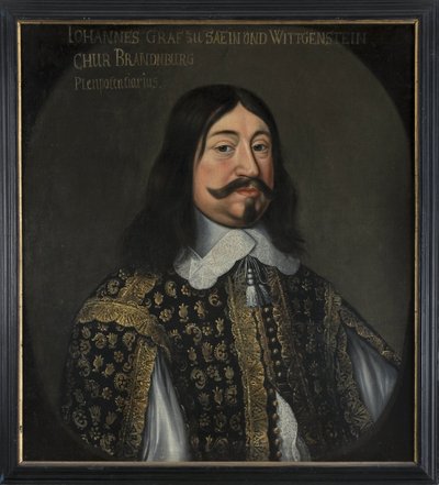 Jean VIII comte de Sayn Wittgenstein Hohenstein – VIII. János (1601-1657), Sayn-Wittgenstein-Hohenstein grófjának portréja, Hulle, Anselm van, utána (1601-1674 után). Olajfestmény. Mérete: 73x64 cm. Nemzeti Múzeum Stockholm alkotó: Anselmus van (after) Hulle