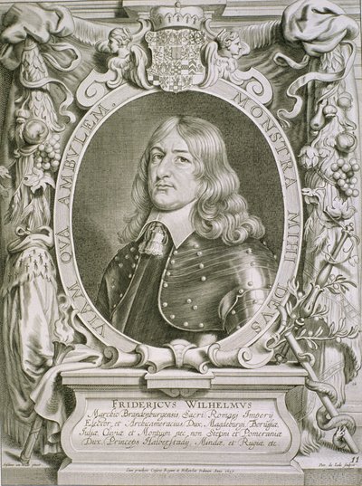 Frigyes Vilmos (1620-88) brandenburgi választófejedelem, a „Portraits des Hommes Illustres” című művéből, Petrus de Iode metszete, megjelent 1706. alkotó: Anselmus van Hulle
