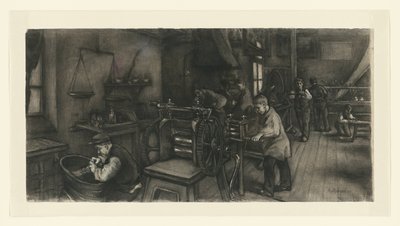 Műhely az ezüstgyárban alkotó: Anthon Gerhard Alexander van Rappard