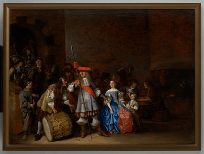Őrségi jelenet (olaj a panelen) alkotó: Anthonie (1601 73) Palamedesz