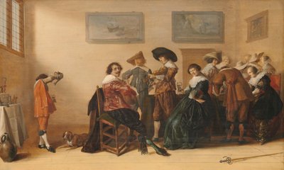 Vidám társaság egy szobában, 1633 alkotó: Anthonie Palamedesz
