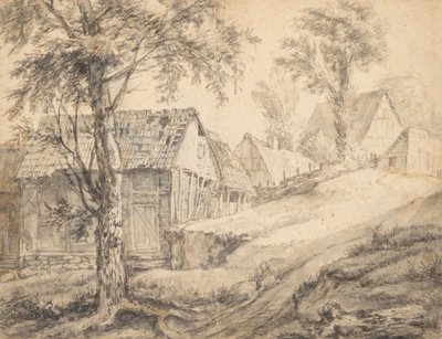 Gazdaság Danzig közelében (recto) (?) Fatanulmány (verso) alkotó: Anthonie Waterloo