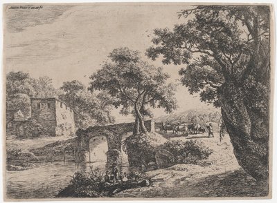 Csorda Kőhíd közelében, 17. század. alkotó: Anthonie Waterloo