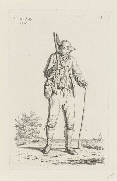 Ardenneki gazda kapával Farmerek és női gazdálkodók a Holland Királyságból (sorozat címe) alkotó: Anthonie Willem Hendrik Nolthenius de Man