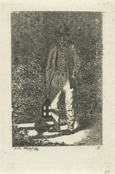Férfi lámpással alkotó: Anthonie Willem Hendrik Nolthenius de Man