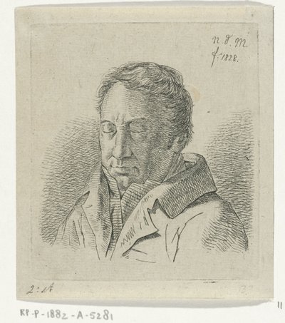 Férfi csukott szemmel alkotó: Anthonie Willem Hendrik Nolthenius de Man