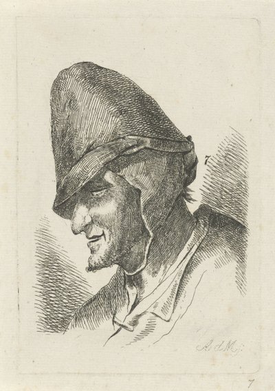 Férfi magas kalapban alkotó: Anthonie Willem Hendrik Nolthenius de Man