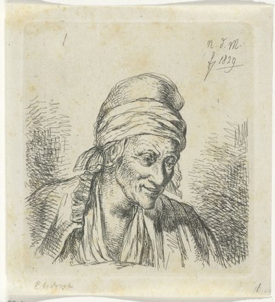 Öreg nő jobbra alkotó: Anthonie Willem Hendrik Nolthenius de Man