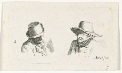 Két kalapos férfi alkotó: Anthonie Willem Hendrik Nolthenius de Man