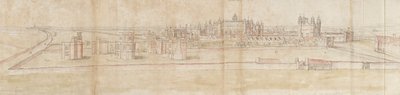Hampton Court Palace északról, 1550-1560 alkotó: Anthonis van den Wyngaerde