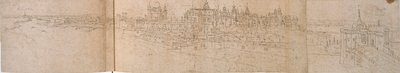 Hampton Court Palace a folyótól, 1550-1560 alkotó: Anthonis van den Wyngaerde