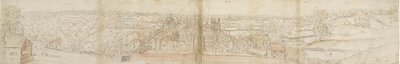 Oatlands palota délről, 1559. Verso: Richmond Palace and Roofs of Oatlands, 1559 alkotó: Anthonis van den Wyngaerde